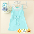 2016 Moda Solid Spring Girls Dress Vestido de la manera del desgaste del niño con los puntos Bow Wholesale Baby Girls Casual Dress